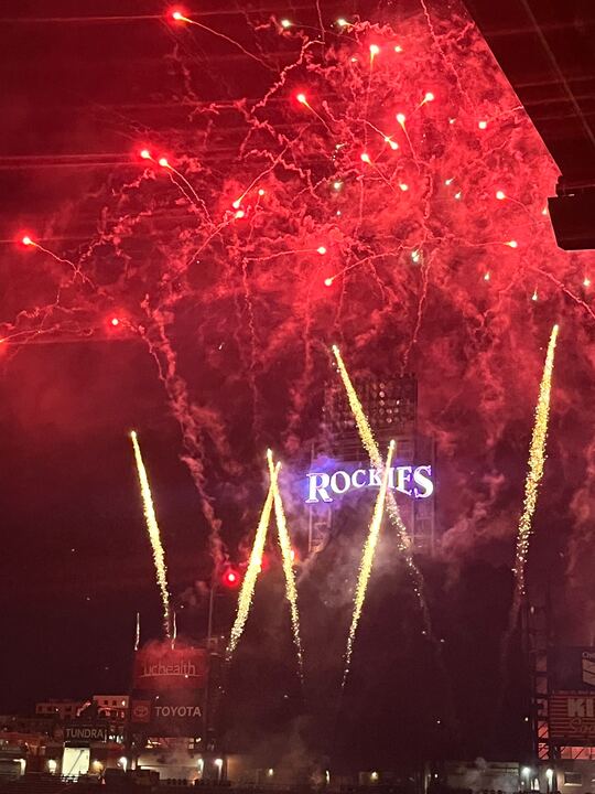 Despite the loss on July 5 to the Chicago White Sox, Coors Field shines in fireworks glory to a packed house on a holiday weekend.